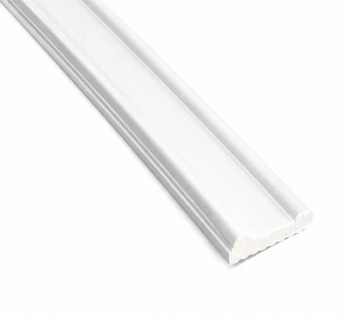 Plain White PS Wall Floor Trim Molding suppliers